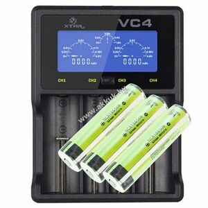 Helyettesítő akku Panasonic 18650 3, 7V 3400mAh 3db/csomag LCD töltő Li-Ion kép