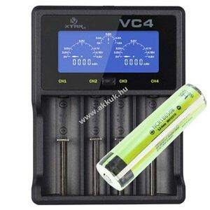Helyettesítő akku Panasonic 18650 3, 7V 3400mAh 1db/csomag + LCD gyorstöltő Li-Ion kép