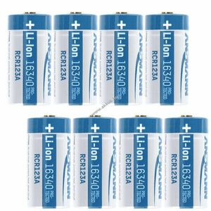 Helyettesítő akku CR123A 3, 7V 700mAh 8db/csomag Li-Ion kép