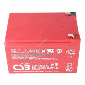 CSB EVH12150X3 12V 15Ah 151x98x101, 8mm Faston6, 3mm AGM ólom-zselés kép