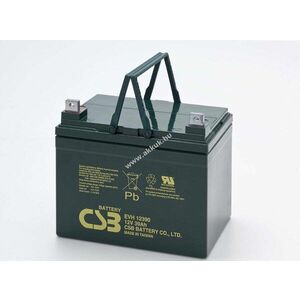 CSB CSB-EVH12390 12V 39Ah 195x130x178mm M6 Flachpol Zyklenfest Standby AGM ólom-zselés kép