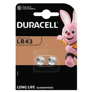 Duracell LR43-V12GA LR1142 186 84 gomb gombelem 2db/csomag kép