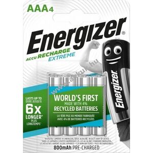 Energizer Extreme AAA (Micro) akku 1.2V 800mAh 4db/csomag NiMH kép