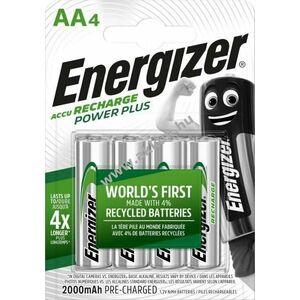 Energizer Power Plus AA Mignon ceruza akku 1.2V 2000mAh 4db/csomag NiMH kép