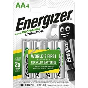 Energizer Universal AA HR06 Mignon ceruza akku 1.2V 1300mAh 4db/csomag NiMH kép