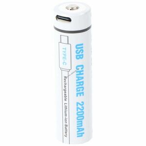 Hengeres cella 18650 3, 7V 2200mAh 8, 1Wh USB-C töltőporttal 69, 9mm x 18, 3mm Li-ion kép
