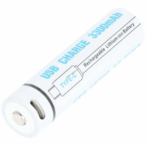 18650 akku USB-C töltőporttal 3, 7V 3300mAh Li-Ion kép
