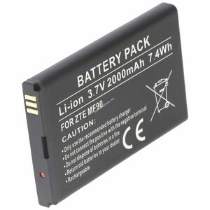 Helyettesítő akku ZTE MF90 távvezérlő 3, 7V 2000mAh 7, 4Wh Li-Ion kép