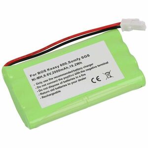 Helyettesítő akku Bosch Keasy 600 Somfy SGS távvezérlő 9, 6V 2000mAh 19, 2Wh NiMH kép