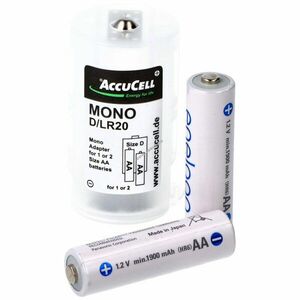 Panasonic eneloop BK-3MCDE/2BE akku AA Mignon ceruza 1, 2V 2000mAh 2db/csomag + D adapter NiMH kép