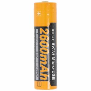 Fenix ARB-L18-2600U 18650 akku 2600mAh 1db/csomag USB tölthető védett Li-ion kép