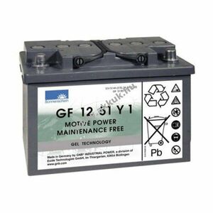 Exide Dryfit GF 12 051 Y1 akku 12V 51000mAh AGM ólom-zselés kép