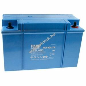 Fiamm Monolite 12SLA80 12V 80000mAh M6 csavaros saru akku AGM ólom-zselés kép