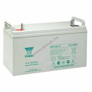 Yuasa NPL100-12 12V 100000mAh M10 csavaros saru akku AGM ólom-zselés kép
