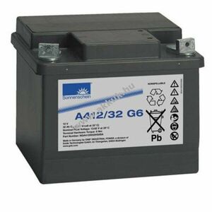 Exide Sonnenschein Dryfit A412/32 G6 12V 32000mAh M6 csavaros saru akku AGM ólom-zselés kép