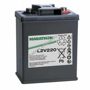 Exide Marathon L2V220 akku 2V 220000mAh AGM ólom-zselés kép