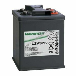 Exide Marathon L2V375 akku 2V 375000mAh M8 csavaros csatlakozás agm és ólom-zselés ólom kép