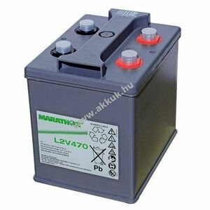 Exide Marathon L2V470 2V 470000mAh M8 csavaros akku AGM ólom-zselés kép