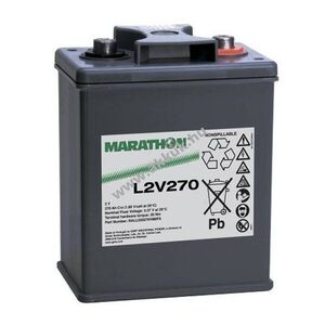 Exide Marathon L2V270 2V 270000mAh M8 csavaros csatlakozó akku agm ólom kép