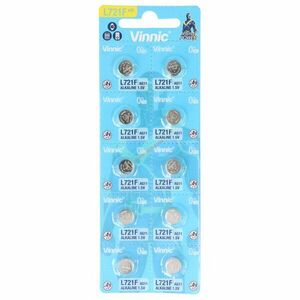 VINNIC AG11 gombelem 1, 5V 22mAh 10db/csomag Alkaline kép
