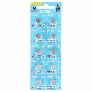 VINNIC AG2 G2 L726 LR59 gombelem 1, 5V 25mAh 10db/csomag Alkaline kép