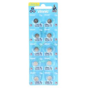 Vinnic AG5 LR48 G5 LR754 gombelem 1, 5V 72mAh 10db/csomag Alkaline kép