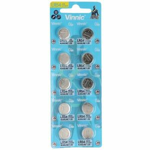 VINNIC gomb gombelem AG10 LR54 L1131F LR1130 189 RW89 10db/csomag kép