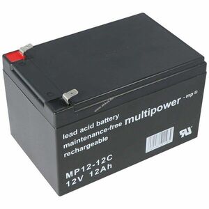Multipower MP12-12C 12V 12Ah akku ólom-zselés AGM kép