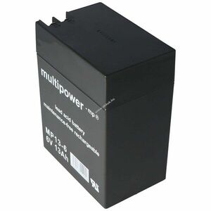 Multipower MP13-6 6V 13000mAh 4, 8mm és 6, 3mm csatlakozó akku AGM ólom-zselés kép