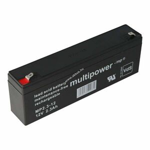 Multipower MP2.3-12 akku 12V 2, 3Ah Faston 4, 8mm VdS G107033 AGM/ólom-zselés kép
