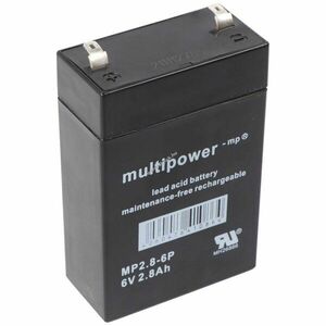 Multipower MP2.8-6 MP2.8-6P 6V 2800mAh akku AGM ólom-zselés kép