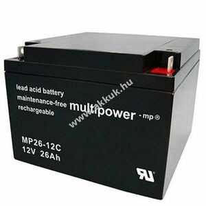 Multipower MP26-12C 12V 26Ah akku AGM ólom-zselés kép