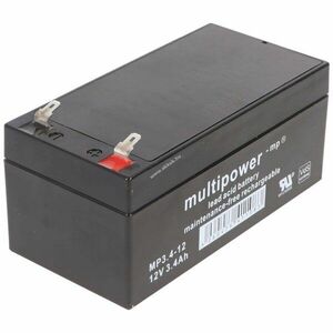 Multipower MP3.4-12 CT3, 2-12 CT3.2-12 akku 12V 3400mAh AGM ólom-zselés kép