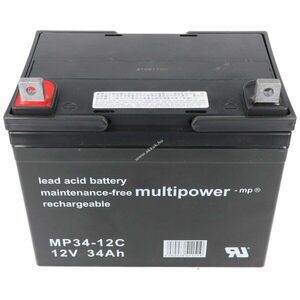 Multipower MP34-12C 12V 34Ah akku AGM ólom-zselés kép