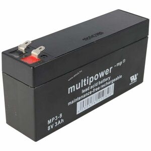 Multipower MP3-8 8V 3000mAh akku AGM és ólom-zselés kép