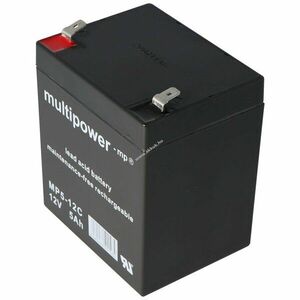 Multipower MP5-12C 12V 5Ah Faston 6, 3mm AGM ólom-zselés akku kép