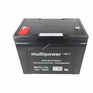 Multipower MP75-12C 12V 75Ah AGM ólom-zselés kép