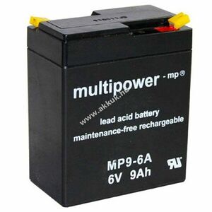 Multipower MP9-6A HPS-682F FG10801 WP9-6A 6, 0V 9000mAh akku AGM ólom-zselés kép