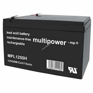 Multipower MPL1250H 12V 14Ah akku AGM ólom-zselés kép
