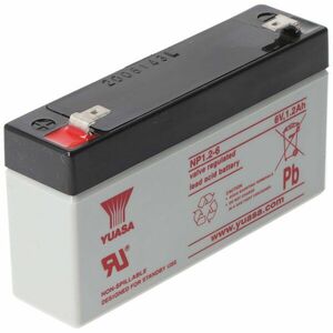 Yuasa NP1.2-6 6V 1, 2Ah Faston 4, 8mm AGM ólom akku kép