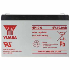 Yuasa NP10-6 6V 10Ah Faston 4, 8mm AGM ólom-zselés kép