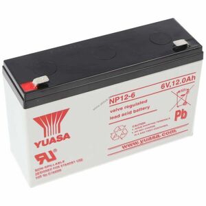 Yuasa NP12-6 6, 0V 12Ah Faston 6, 3mm akku AGM ólom-zselés kép