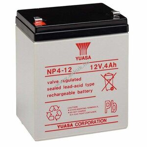 Yuasa NP4-12 12V 4Ah Faston4, 8mm AGM ólom-zselés kép