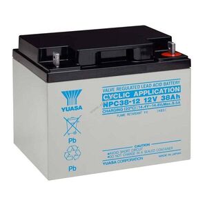 Yuasa NPC38-12 12V 38Ah M5 csavaros csatlakozó ólom-zselés AGM kép