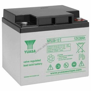 Yuasa NPL38-12I 12V 38Ah M5 akku AGM ólom-zselés kép
