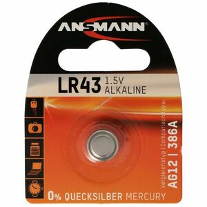 Panasonic LR43 LR43-V12GA LR1142 LR43EL/1B 186 84 gomb gombelem 1.5V Alkaline kép