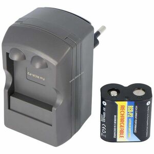Helyettesítő akku CR-P2P PowerSet CR-P2 6V 600mAh töltővel Li-Ion kép