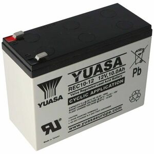 Yuasa REC10-12 12V 10Ah 6, 3mm Faston akku AGM ólom-zselés kép