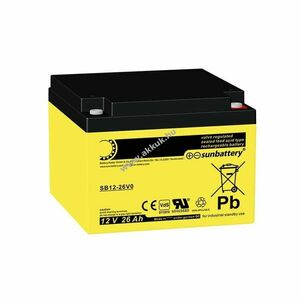 Sun Battery ólom akku 12V 26Ah M5 belső menetes csatlakozás kép