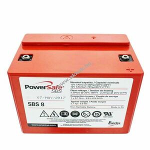 Hawker PowerSafe 12SBS8 12V 7Ah M4 csavaros csatlakozó akku AGM és ólom-zselés kép